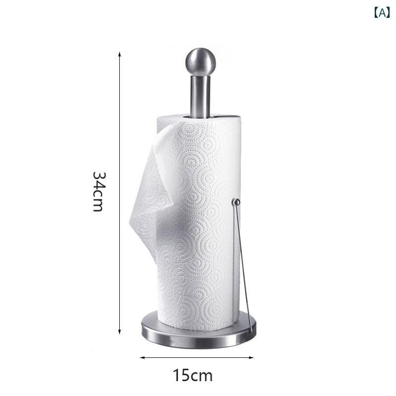 壁掛け トイレットペーパーホルダー ステンレス製 キッチン ペーパー タオルホルダー バス ルーム ロールホルダー 縦型 ペーパーホルダー 家庭用 パンチ フリー ラップホルダー