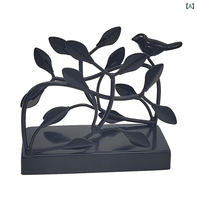 壁掛け トイレットペーパーホルダー アメリカン アイアン バード ペーパー タオル 棚 キッチン デスク トップ 垂直 レストラン 西洋 ナプキン ペーパーホルダー 収納