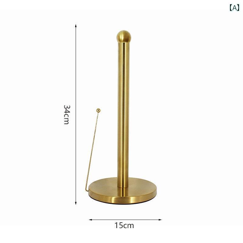 壁掛け トイレットペーパーホルダー キッチン ペーパー タオル ラック デスク トップ ロールホルダー 垂直 プラスチック ラップ ナプキンホルダー オイル 吸収 紙 収納 メッキ カラー