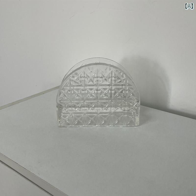 壁掛け トイレットペーパーホルダー 家庭 レストラン ホテル コーヒー ショップ ティッシュ ホルダー 収納 ラックに 最適な シンプル レトロ ガラス製 ナプキンホルダー