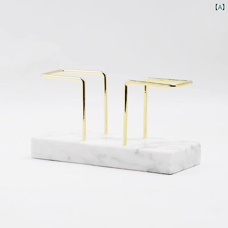 壁掛け トイレットペーパーホルダー ホテル カフェ ゲスト ハウス レストランの 高級 ナプキンホルダー 大理石製 ナプキン ラック デスク トップ オーガナイザー 北欧 ナプキンホルダー。