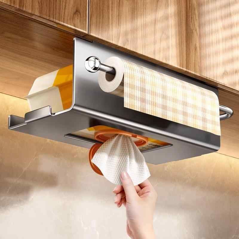 壁掛け トイレットペーパーホルダー キッチン ウェットティッシュ 収納 ボックス ティッシュ ホルダー ..