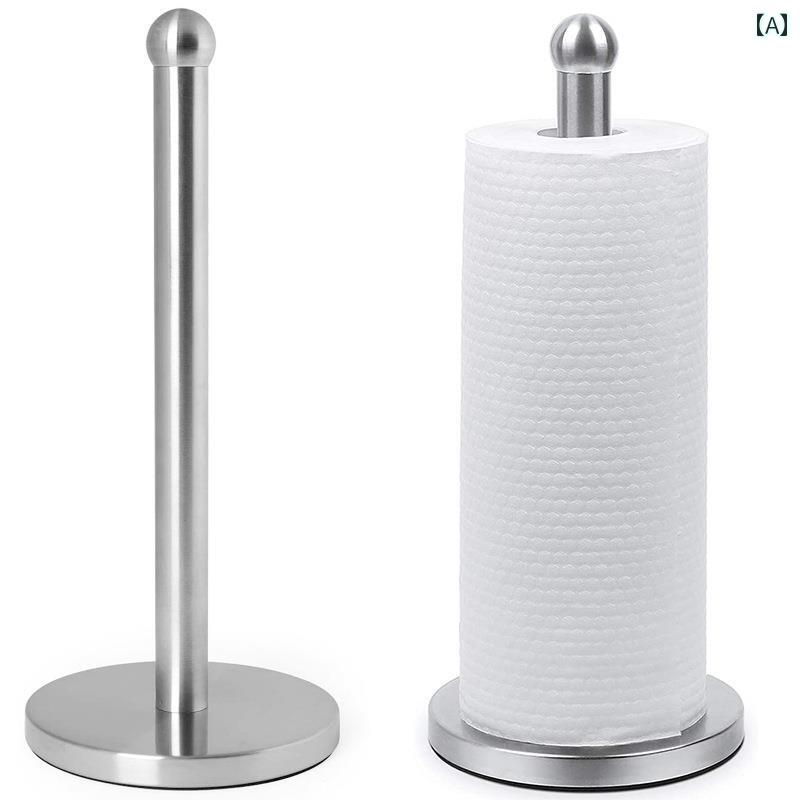 壁掛け トイレットペーパーホルダー ステンレス製 キッチン ペーパー タオルホルダー 直立型 ペーパー タオルホルダー ペーパー タオルホルダー ラップホルダー ペーパー タオル レセプタクル。