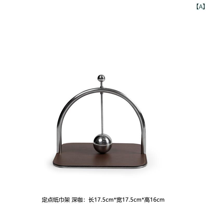 壁掛け トイレットペーパーホルダー Fanqi モダンな シンプル メタル レザー 定点 ティッシュ ホルダー ホテルの リビング ルームの ダイニング テーブル 正方形の 収納 ラックの 装飾