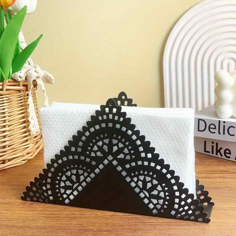 壁掛け トイレットペーパーホルダー な ナプキンホルダー レース 錬 鉄製 ボヘミアン デスク トップ 収納 装飾 飾り