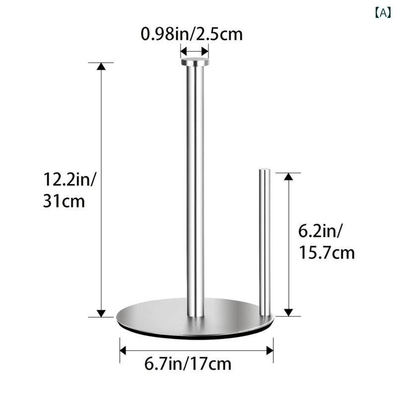 壁掛け トイレットペーパーホルダー 304 ステンレスの ペーパー タオル ラック キッチンロールホルダー プラスチック ラップ 収納 パンチ フリー キッチン