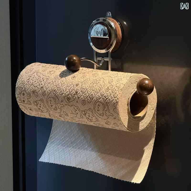 壁掛け トイレットペーパーホルダー キッチン ペーパー タオル ラック パンチングなし ロール ラップ な 雑巾 吊り下げ