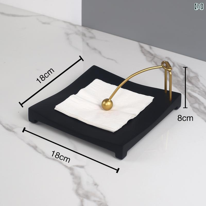 壁掛け トイレットペーパーホルダー dayemj レストラン用 ナプキンホルダー スクエア型 卓上 ホテルや レストラン向け 高級 ペーパー プレス ホルダー