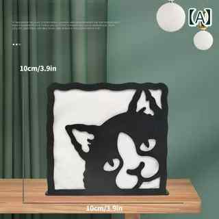 壁掛け トイレットペーパーホルダー な ナプキンホルダー かわいい 猫を テーマに した 錬 鉄製の デスク トップ 収納 装飾 金属の シルエット モダン。