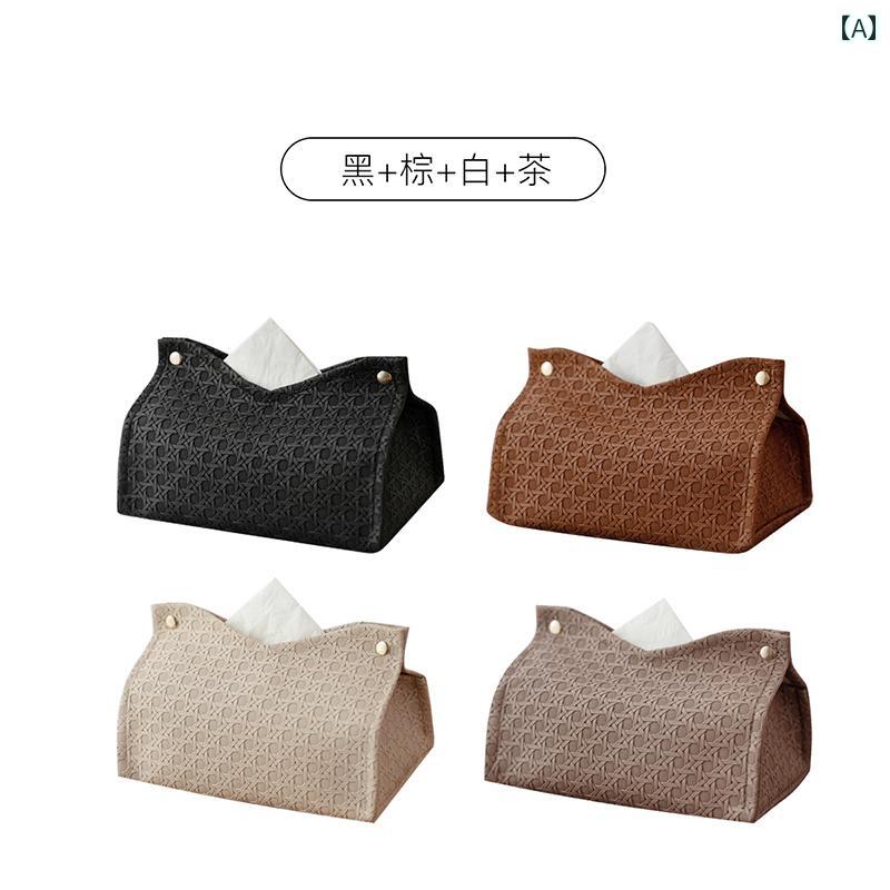 壁掛け トイレットペーパーホルダー 竹 編み テクスチャ ティッシュ ボックス 高級で 軽い 高級 ナプキン ホーム ホームステイ リビング ルーム デスク トップ