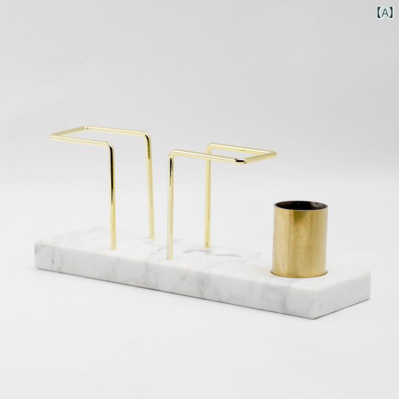 壁掛け トイレットペーパーホルダー カフェ ゲスト ハウス ホテル レストランなどでの 北欧 高級 ティッシュ ホルダー / デスク トップ 収納 ラック 大理石 ホルダー。
