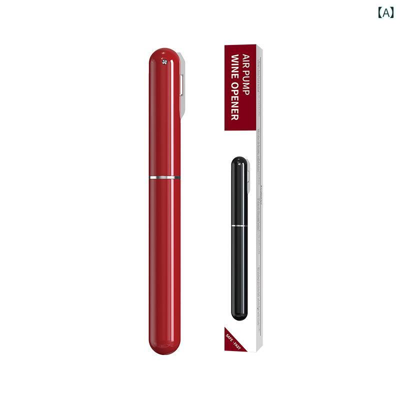 ワインオープナー ペン型 空 気圧 ボトルオープナー ポータブル 家庭用 針型 ワインオープナー 手動