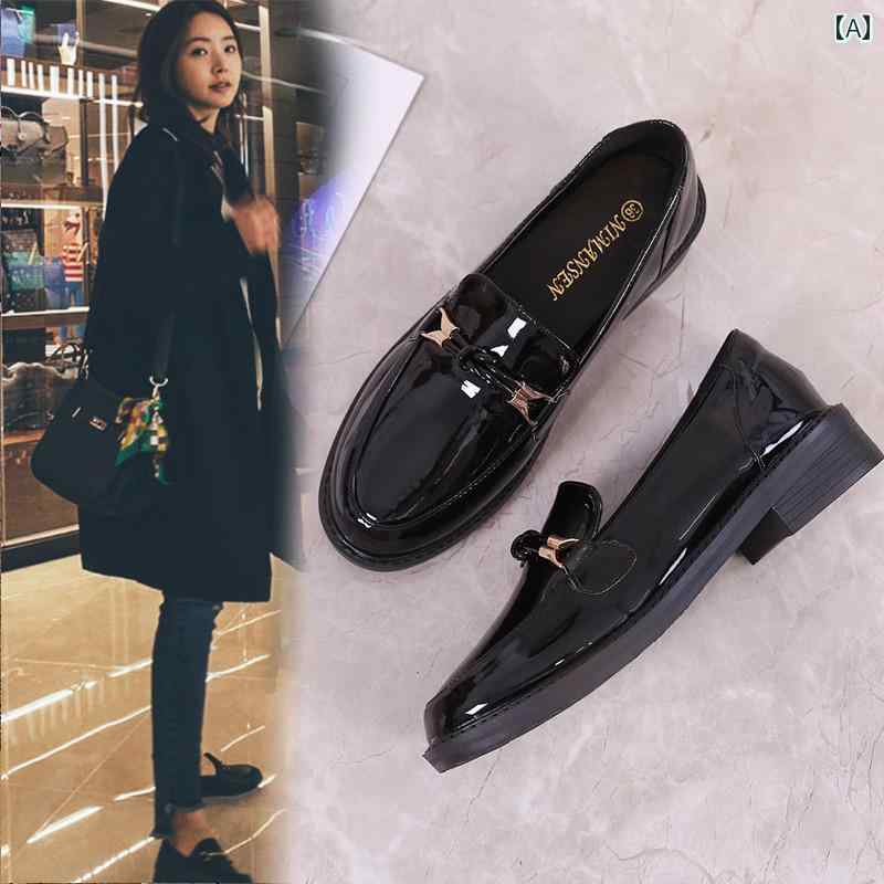 厚底ローファー レディース ソフト ソール 英国 風 スモール レザーシューズ レディース 2025 春秋 フ..