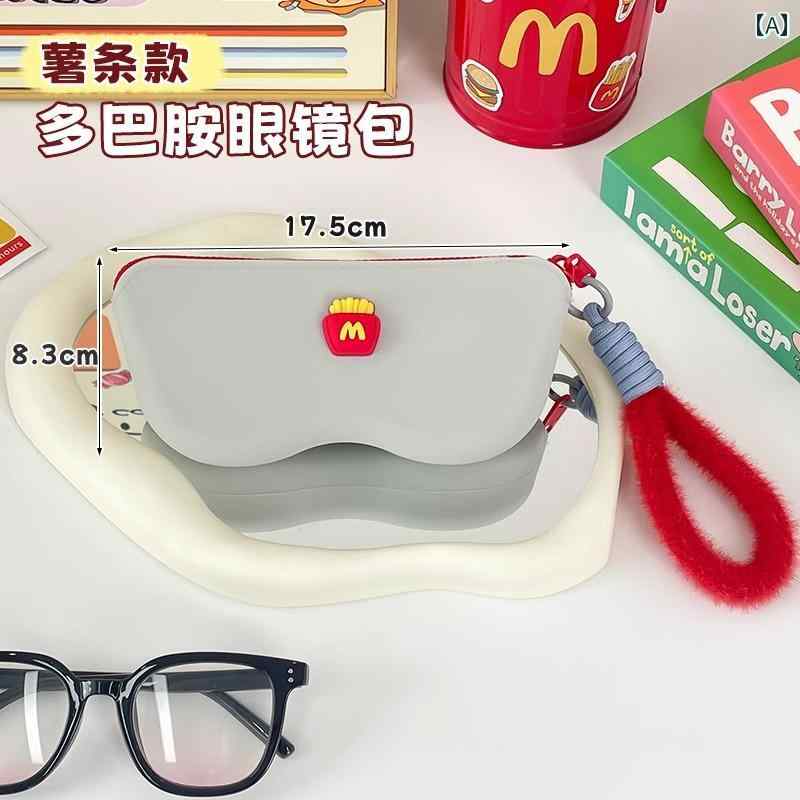 メガネ 収納バッグ メガネ 収納 バッグ 旅行用 ポータブル サングラス 保護 防塵 かわいい シリコン ケ..