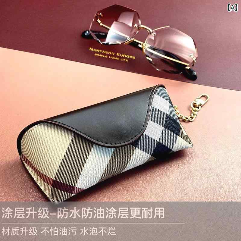 メガネ 収納バッグ メンズ レディースの ユニバーサル メガネ バッグ ポータブル バックル サングラス 保護 ケース 収納 近視 ボックス(4)