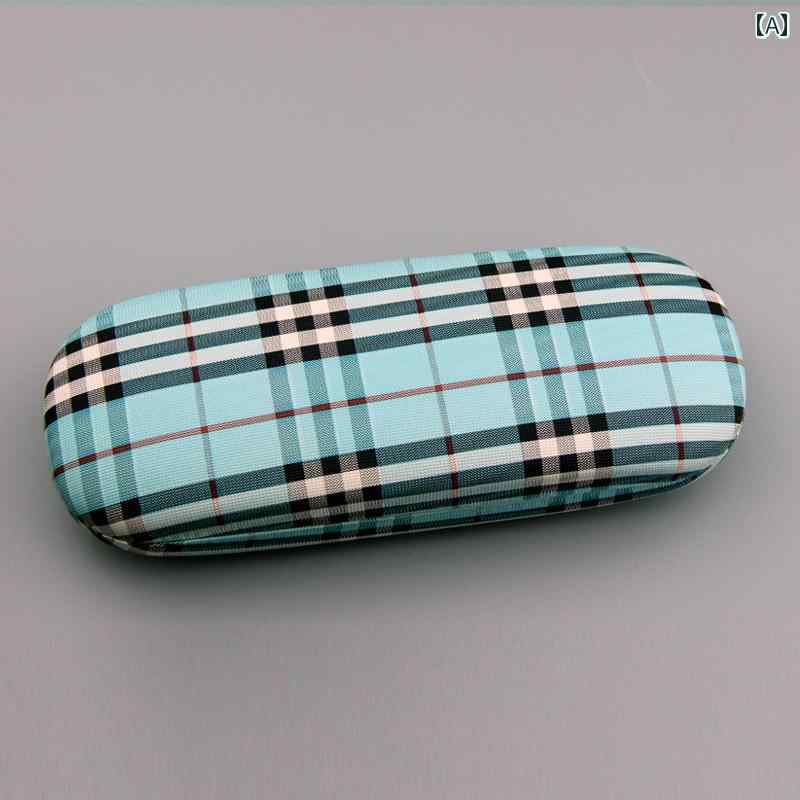 メガネ 収納バッグ 近視用 メガネ ケース シンプル 携帯用 PU レザー ボックス 学生 収納 鉄製