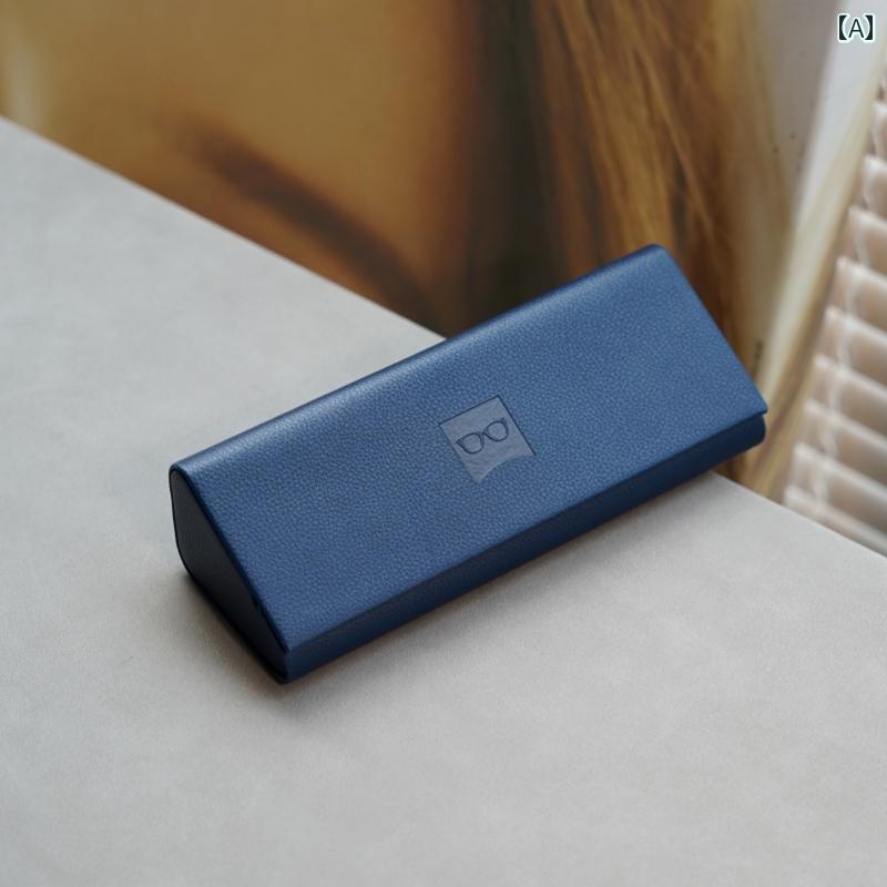 メガネ 収納バッグ 高級 ライチ 柄 メガネ ケース 小さい 三角形 耐 圧性 軽量で 持ち 運びに 便利な ..