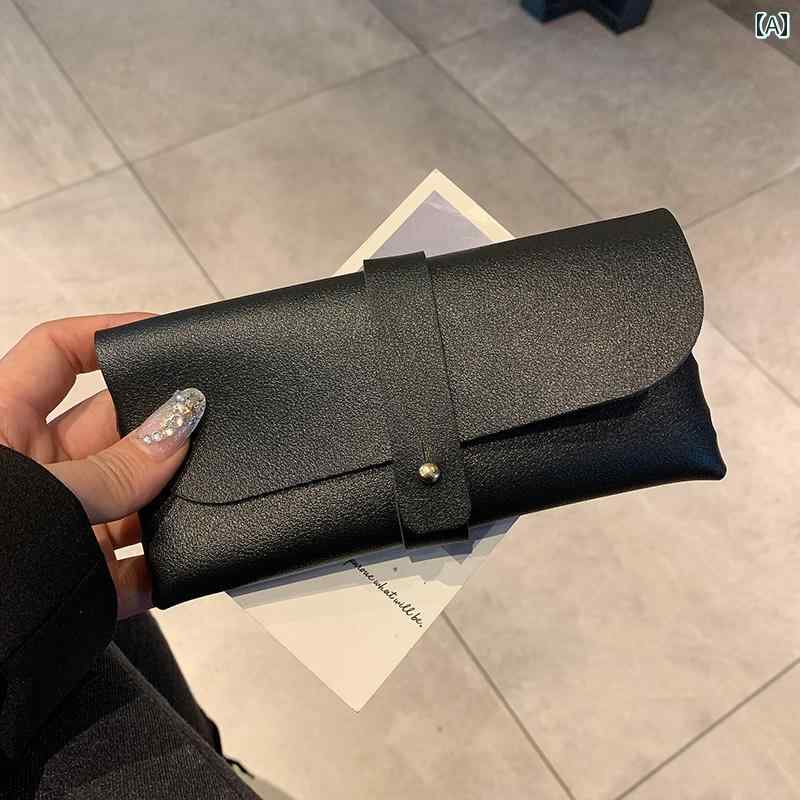 メガネ 収納バッグ 近視 メガネ ケース レトロ 文学 シンプル バッグ ソフトレザー イン ガール ポータ..