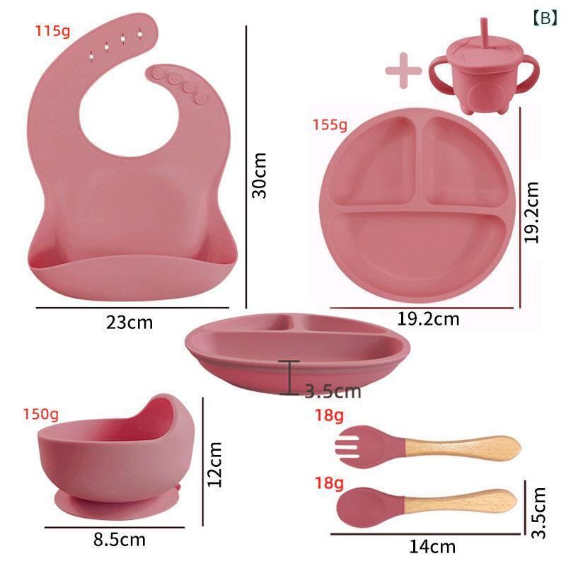 ベビー 幼児 子供用 シリコン製 子供用 食器 セット ベビー 食品 グレード シリコ...