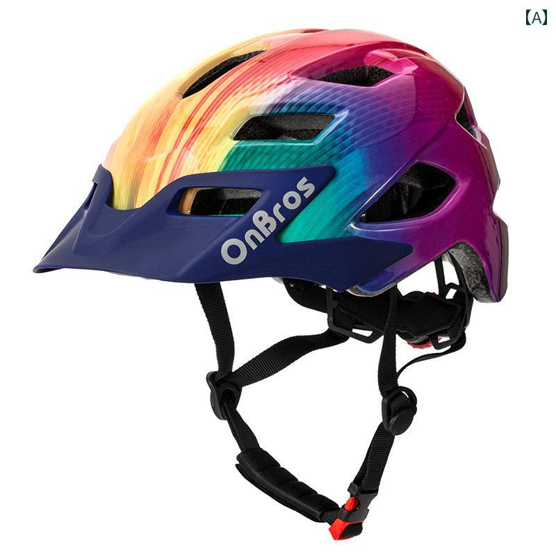 子供用 サイクリングヘルメット Onbros 子供用 自転車 ヘルメット ティーンエイジャー向け 男の子と 女の子 2 ～ 14歳 バランス バイク ホイール スケート 安全 サイクリング ハット