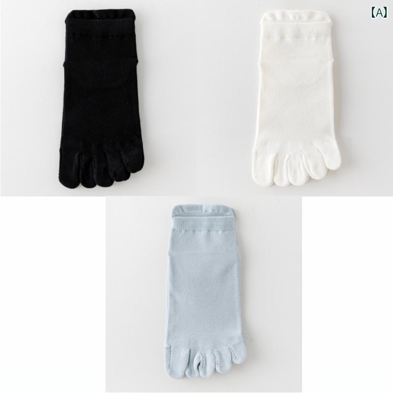 5本指ソックス 5本 指 ソックス レディース 綿 骨なし 抗菌 防臭 メッシュ 吸汗 通気性 ショート 春秋 薄手 スプリット トゥ