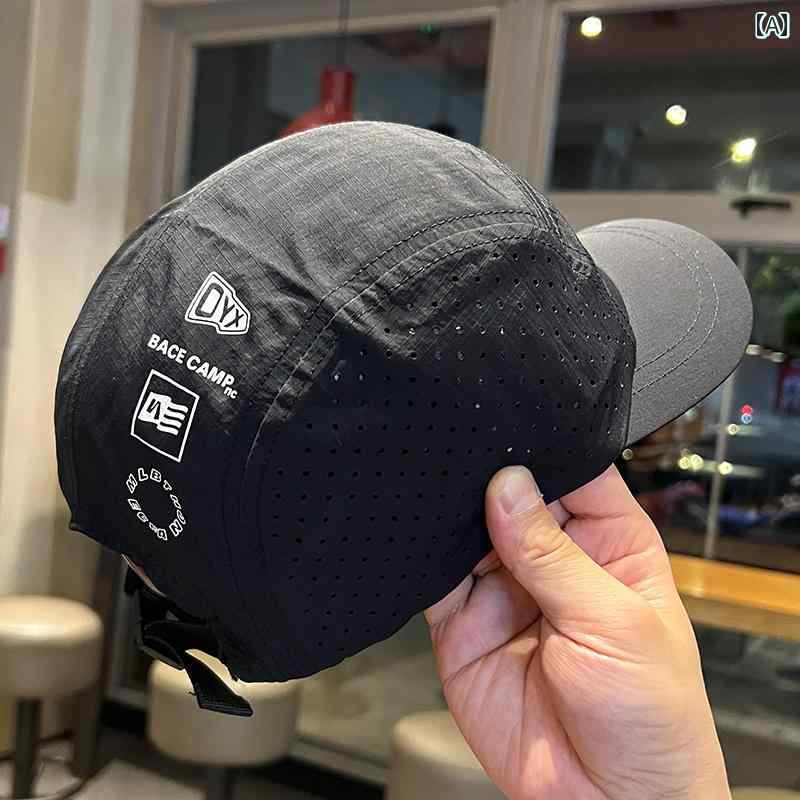 ランニング用サンハット 夏用 薄手 速乾 ダックビル ハット 男女兼用 メッシュ 通気性 ショート ブリ ムハット アウトドア スポーツ ランニング サンバイザー 野球帽