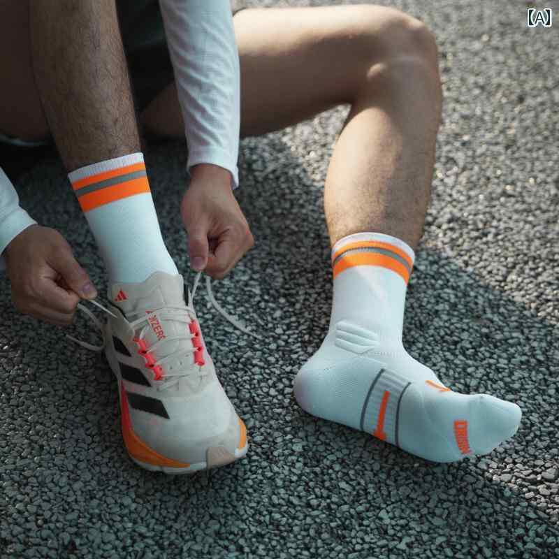 フィットネス ソックス Feiran コンプレッション プロ マラソン ランニング ソックス スポーツ 特化型 男女兼用 ミドル オフ ロード 登山 タオル 底 サイクリング