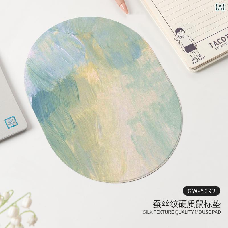 デスクパッド マウスパッド 小型 ポータブル オフィス 勉強用 水彩 画 ハードマウスパッド 女の子用 レ..