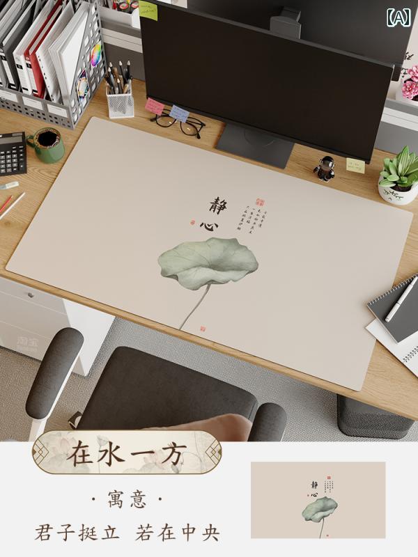 デスクパッド レザー マウスパッド 特大 ノート パソコン デスクパッド チャイナ風 オフィス デスク トップ キー ボード 高級