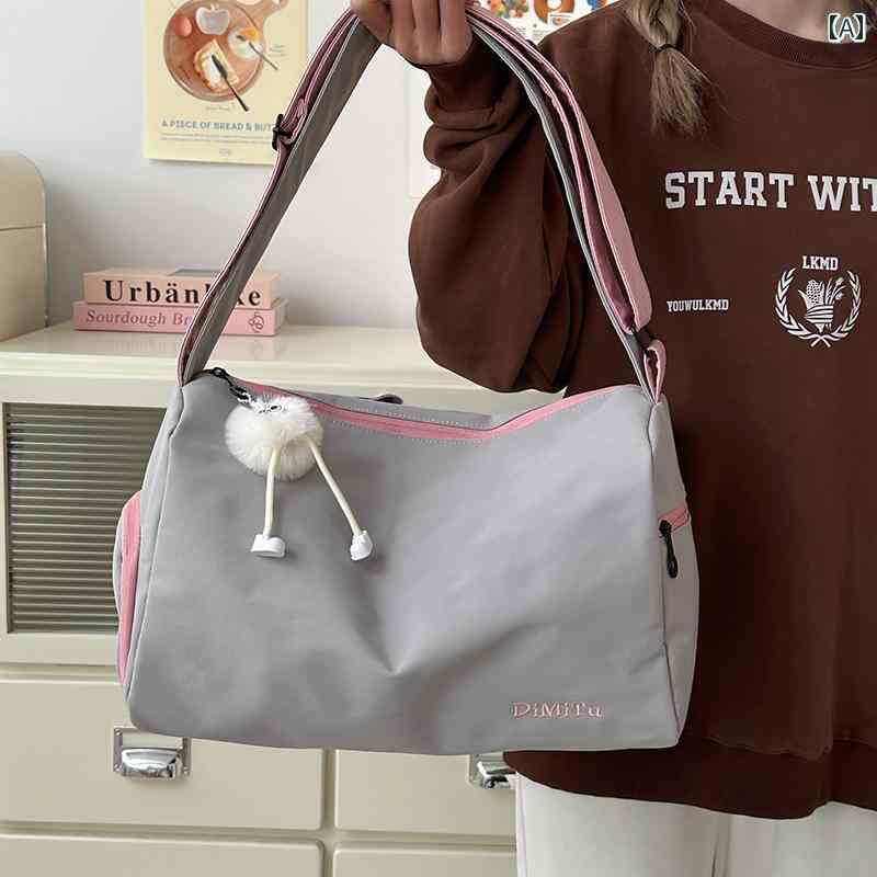 スポーツバッグ フィットネスバッグ スポーツ ヨガ ショート トラベル バッグ レディース イン大容量 トレーニング スイミング ジム 収納 クロス ボディバック パック メンズ