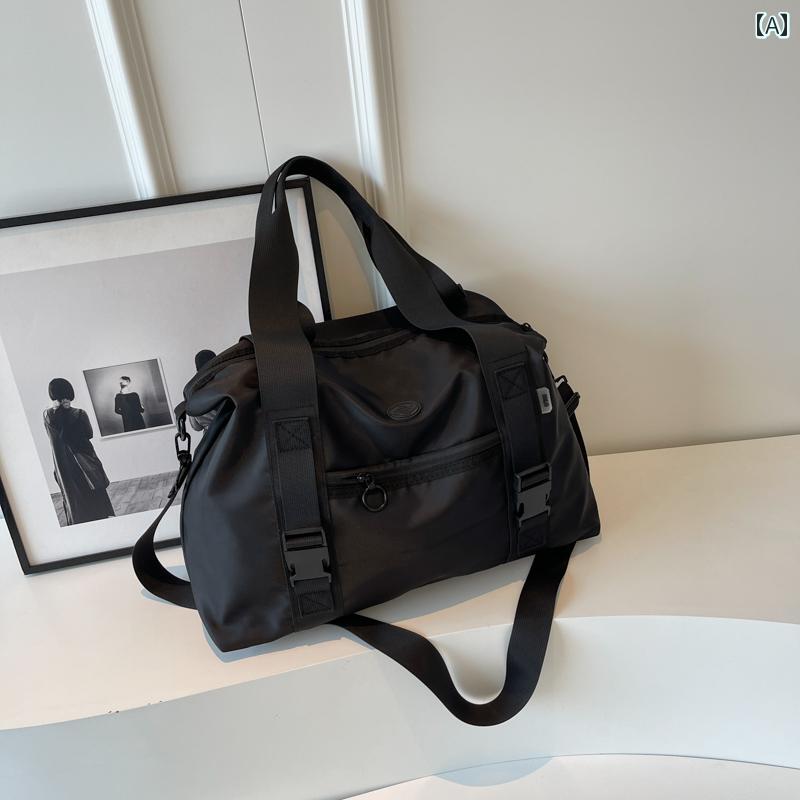 スポーツバッグ フィットネスバッグ ナイロン 布 ポータブル 収納 バッグ大容量 レジャー スポーツ 旅..