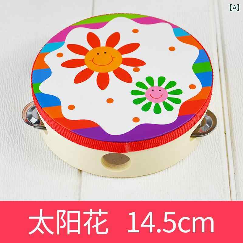 タンバリン 子供用 タンバリン 幼稚園の 先生が ダンス用 赤ちゃん 学生 幼児 早期 教育 楽器 ハンドドラム 小さい ガラガラを 使用