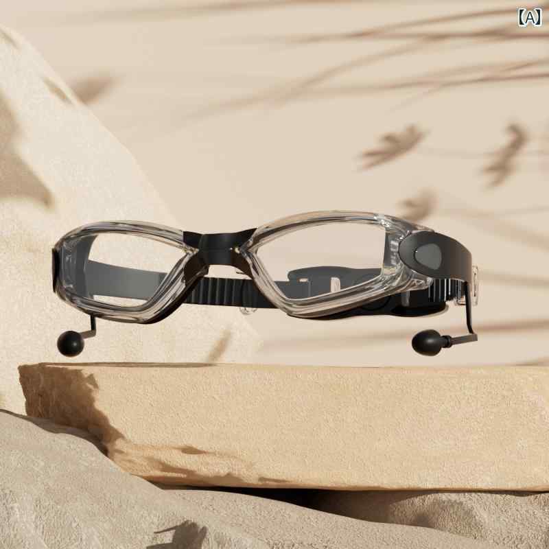 スイミングゴーグル スイミング ゴーグル 防水 曇り 止め高 解像度 男女兼用 近視 グラス プロ ダイビング キャップ セット 装備