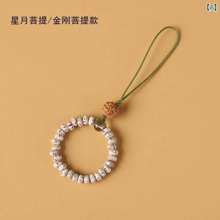 スマートフォンリング サンダルウッドの スマートフォン リング バックル ストラップ チェーン USB ペンダント 男女兼用 ラッキーキャット