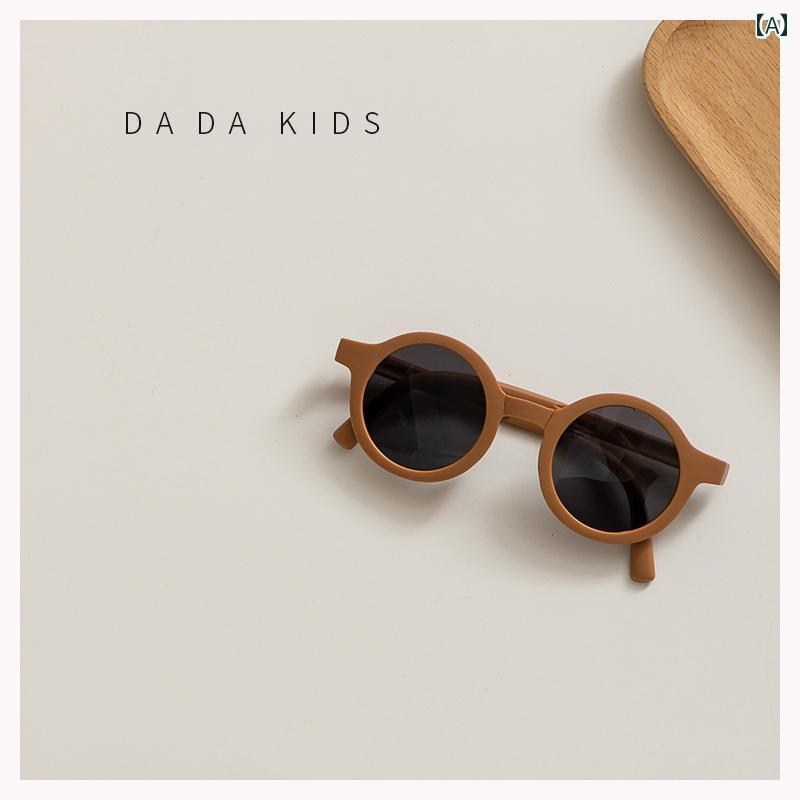 子供用サングラス モランディ カラー ベビー サマー 日焼け防止 サングラス 男の子と 女の子 折りたたみ メガネ 写真 凹面