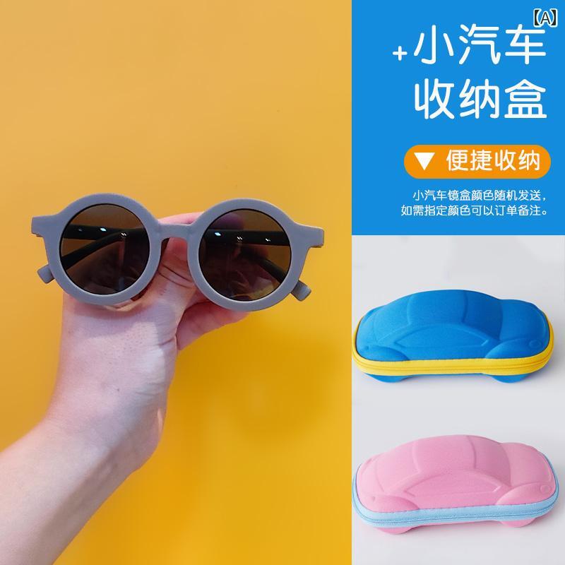 子供用サングラス UV 400 紫外線 カット ベビー サングラス 小さい 丸型 フレーム 子供用 スタイリング グラス 日焼け防止 ビーチ