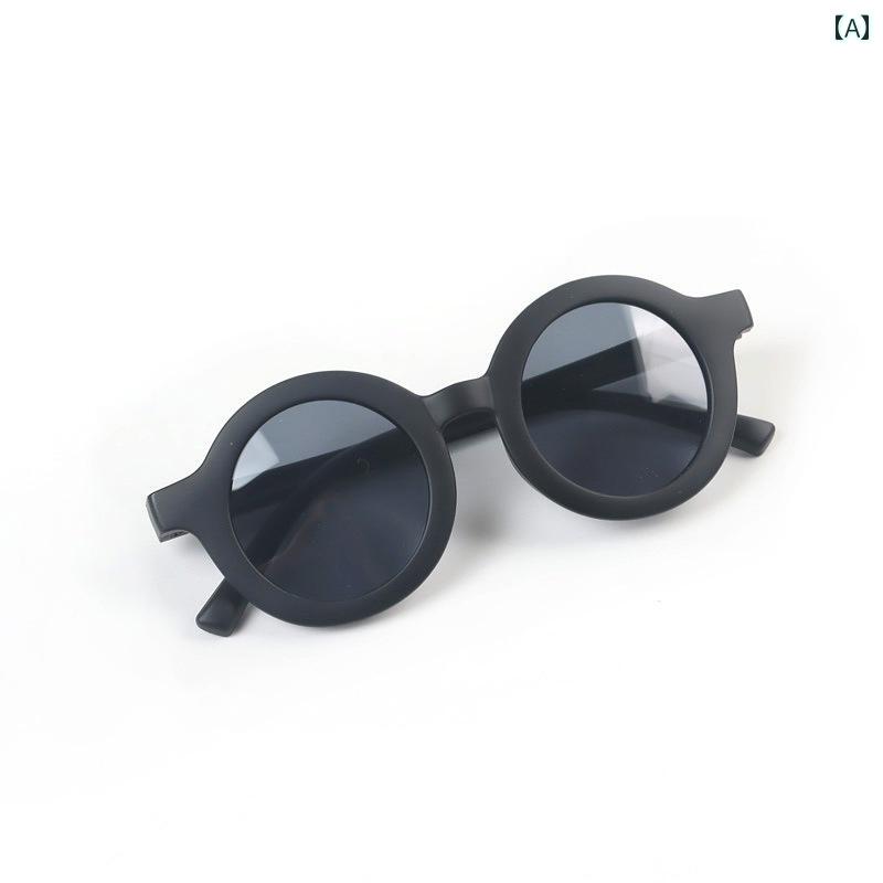 子供用サングラス ベビー サングラス シリコン製 ラウンド フレーム 紫外線 防止 フロスト 子供用 個性的 日焼け防止 メガネ