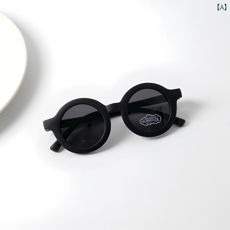 子供用サングラス 韓国 ベビー シリコン サングラス ラウンド型 男の子と 女の子 紫外線 防止 偏光 ゴーグル