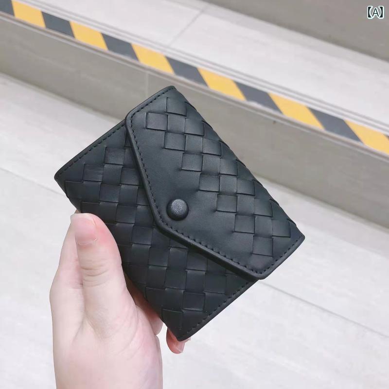 薄型 小型 カードホルダー MCBV 革 編み マルチ カード カードホルダー 運転 免許証 バッグ 銀行 ユニ..