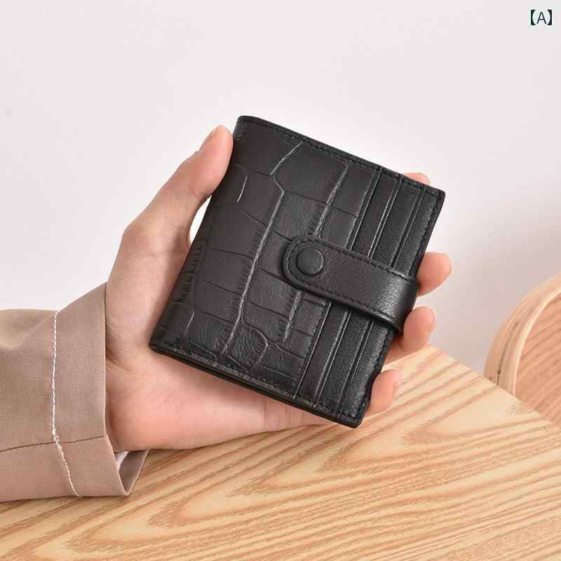 薄型 小型 カードホルダー 極 薄 ソフト 革 ショート ウォレット 複数 カード 入れ大 クロコダイル 柄 20 % OFF 牛革 バッグ ID