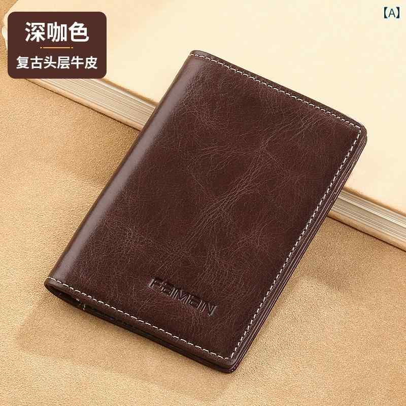 薄型 小型 カードホルダー 男性用 薄型 カードホルダー 革 ミニ 精巧 高級 小さい 男性 運転 免許証