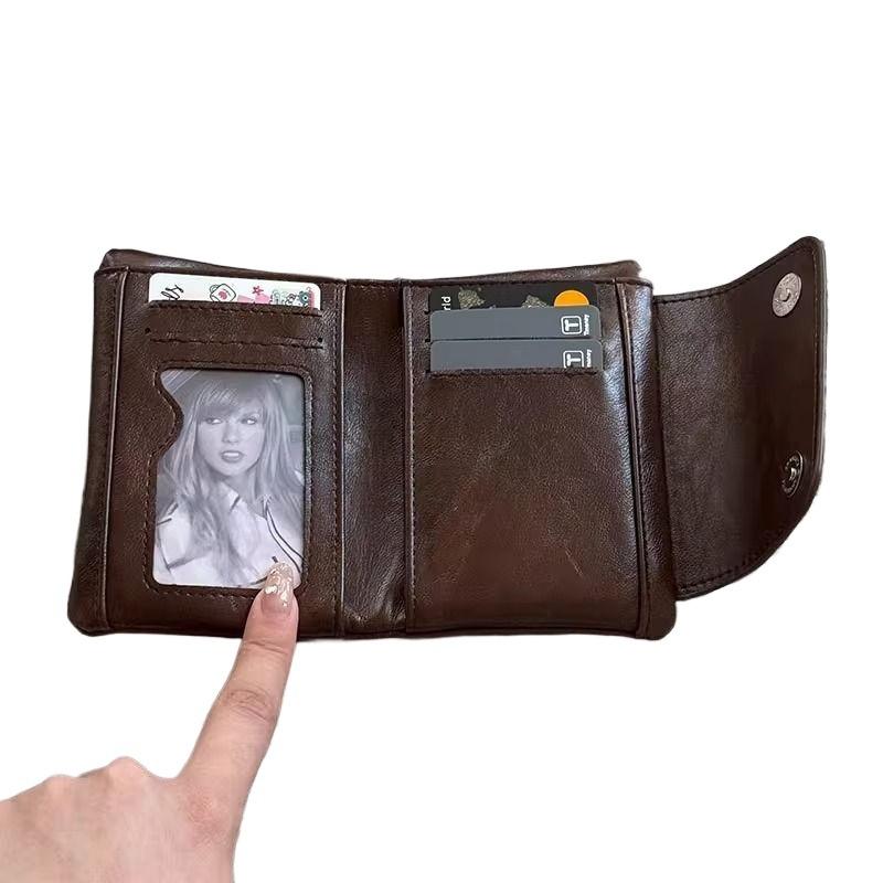 薄型 小型 カードホルダー ヴィンテージ ベジタブル タンニン なめし レザーウォレット カードホルダー..