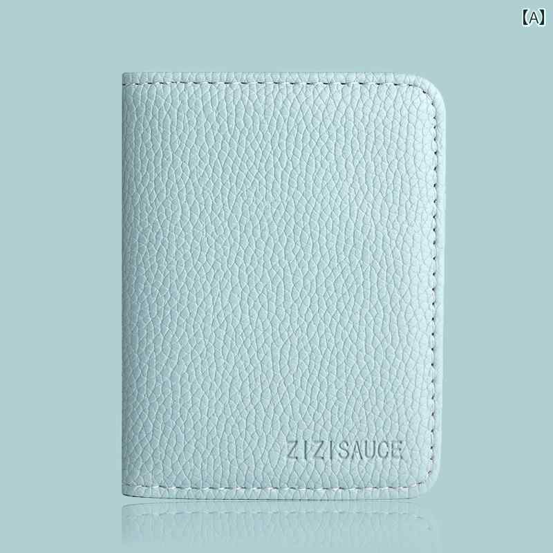 薄型 小型 カードホルダー ソフトレザー カードホルダー 薄型 マルチ カードスロット 高級 ID 耐 減 磁 コンパクト 運転 免許証 レザーケース