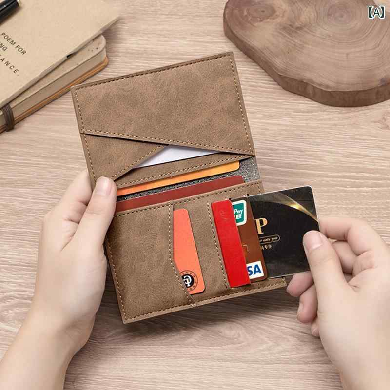 薄型 小型 カードホルダー 女性用 革 カードホルダー 薄型 マルチ カードスロット ID 耐 減 磁 コンパクト 男性用 運転 免許証 レザーケース