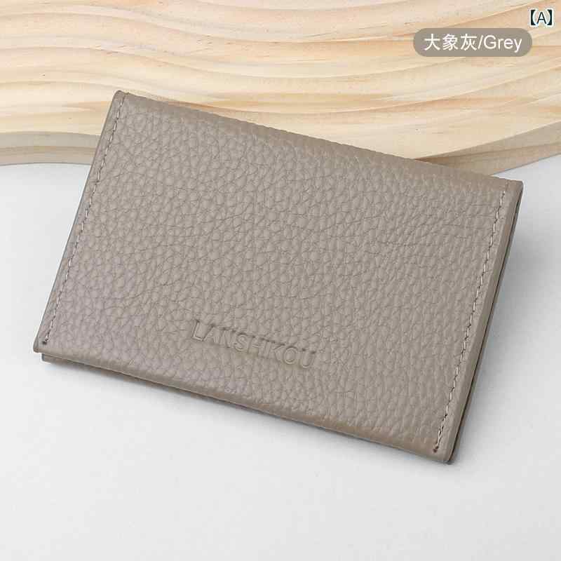 薄型 小型 カードホルダー 女性用 カードホルダー 2024年 革 コンパクト ID 収納 バッグ メンズ 軽くて..