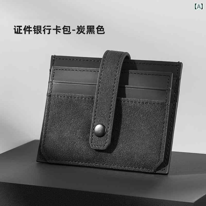 薄型 小型 カードホルダー 薄型 カードホルダー メンズ ソフトレザー 高級 マルチ カードスロット コンパクトで 薄型の 多機能 運転 免許証 ホルダー レディース