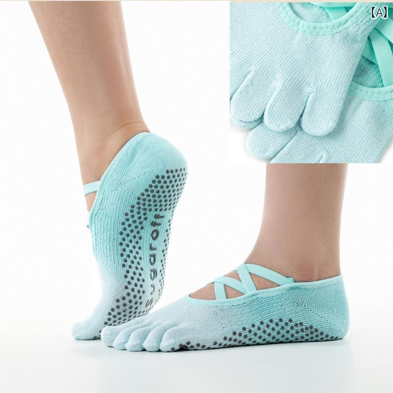 ヨガソックス Sugaroff ピラティス ソックス 滑り止め プロ 仕様 レディース バレエ シリーズ 5本 指 ..