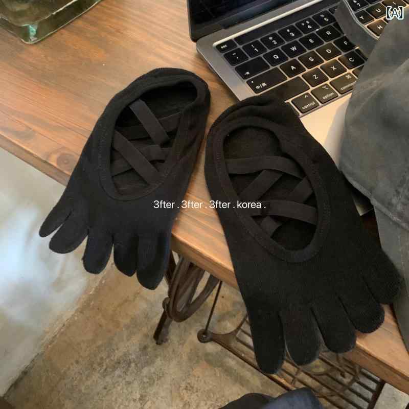 ヨガソックス ヨガの 練習中に 滑る 心配は もう ありません ～ 滑り止め ソックス ダブル クロス イン..