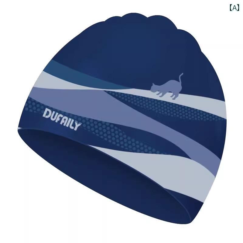 スイムキャップ WavePeek レディース スイミング キャップ 大きい 頭囲と 長い 髪 特殊 シリコン 防水非 伸縮性 ヘッド 男性用 大人用