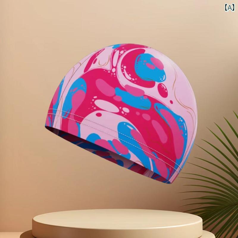 スイムキャップ 【 新型 スイミング キャップ】 女性用 小さめ フレッシュ キャップ 大人用 ロング ヘア 男性用大 頭囲高 弾性